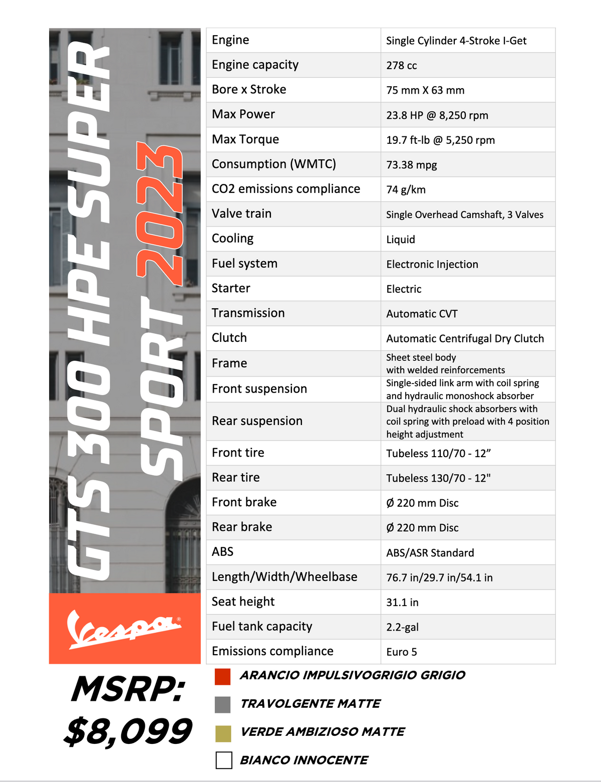 GTS SUPER 300 SPORT - Nero Convinto Matt - 2023 - Order Now!
